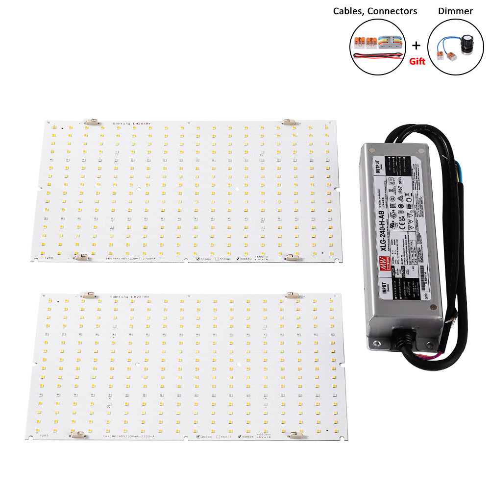 Plant Grow Light Full Spectrum Clip On - 2x 120w QB288 lm281b+ Full Spectrum