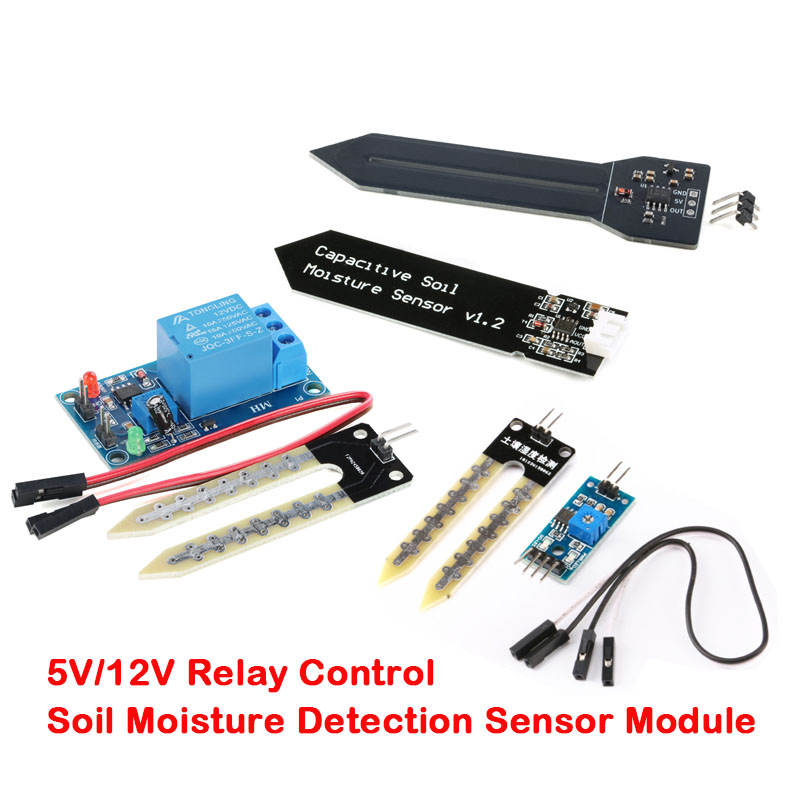 Soil Moisture Sensor Relay Module Arduino - Capacitive Soil Moisture Sensor Module Detection