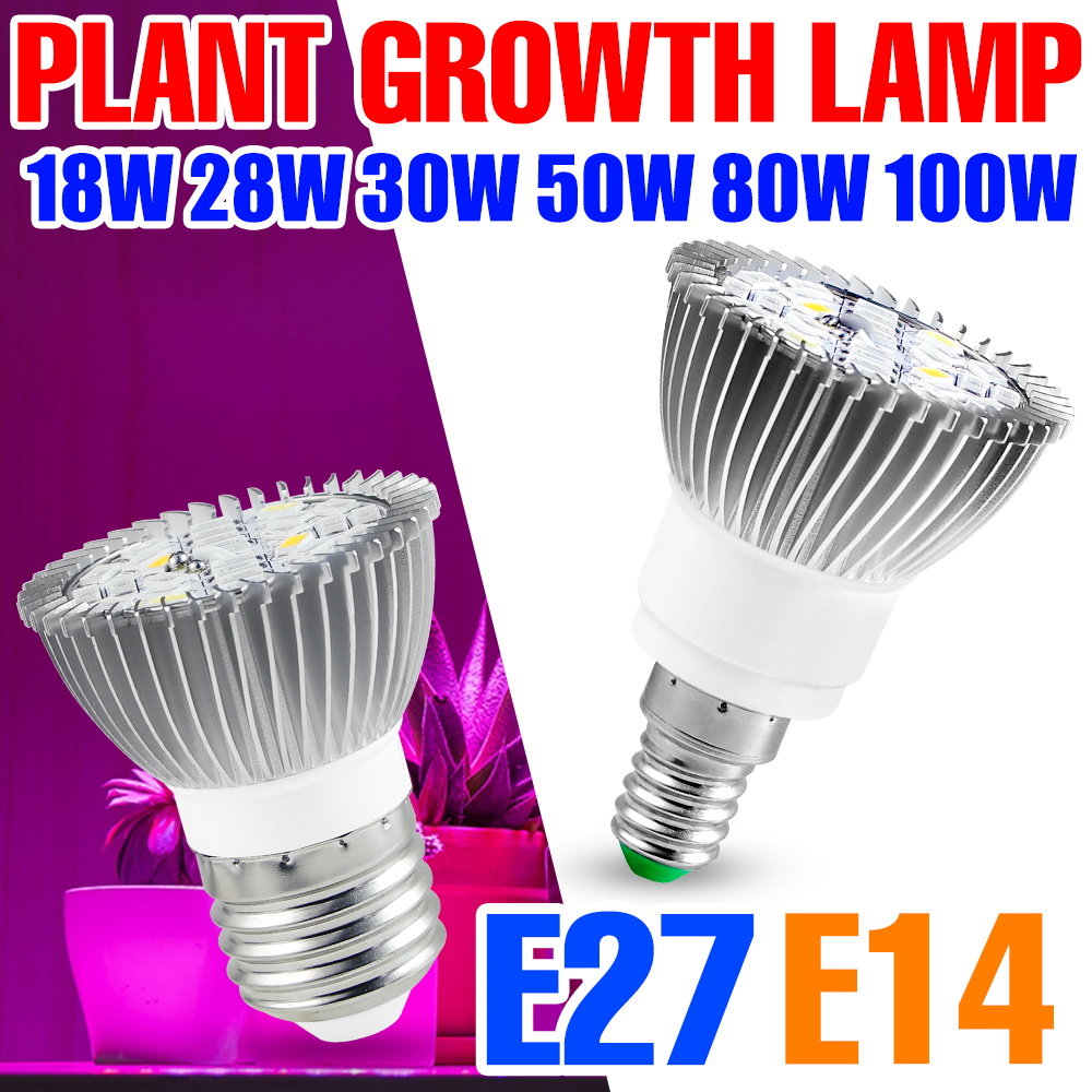Plant Grow Light Full Spectrum Clip On - Suốt E27 Vật Có Đèn LED