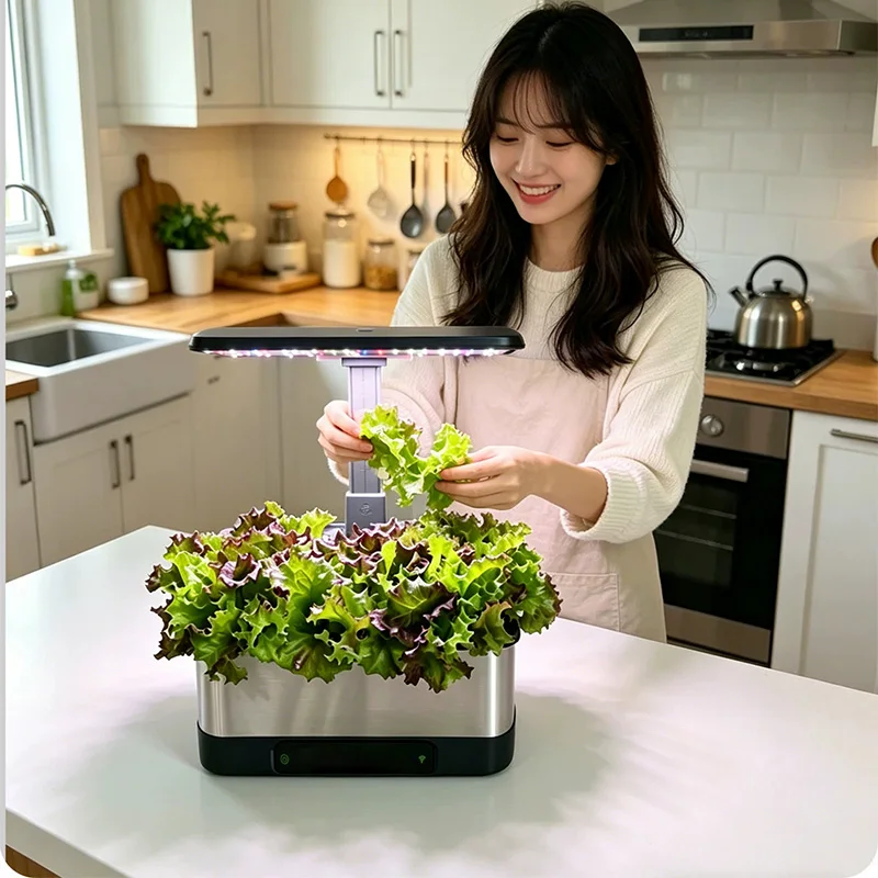 Indoor Herb Garden Grow Light Smart Kit - Hydroponic Growing System Kit App-Controlled Indoor