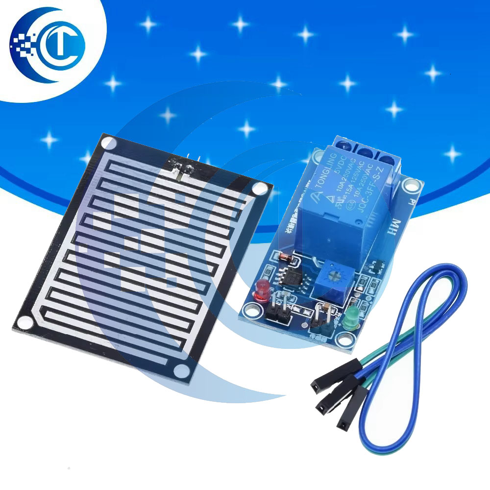 Soil Moisture Sensor Relay Module Arduino - EGBO Rain Sensor Kit (1PCS): Raindrop