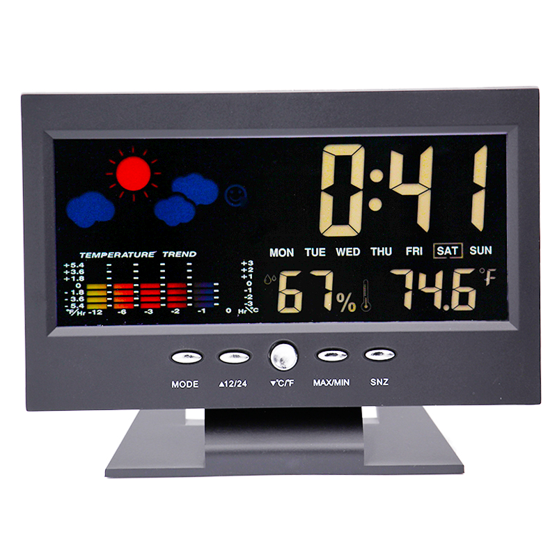 Wireless Weather Station Indoor Outdoor - Multifunction Digital Weather Station Thermometer Hygrometer