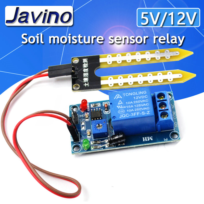 Soil Moisture Sensor Relay Module Arduino - 5V/12V Đất Ẩm Kế Cảm Biến