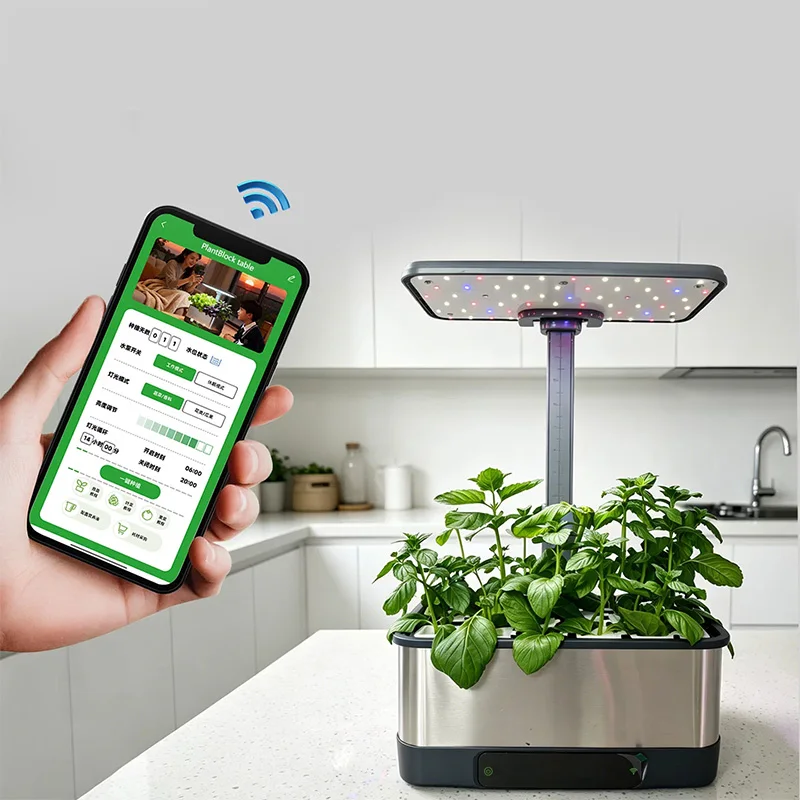 Indoor Herb Garden Grow Light Smart Kit - Hydroponic Growing System Kit App-Controlled Indoor