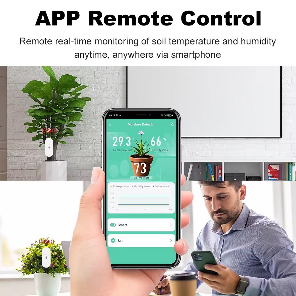 Tuya Zigbee Soil Moisture Sens - đánh giá và giá Smart Plant Sensor Soil Moisture Meter