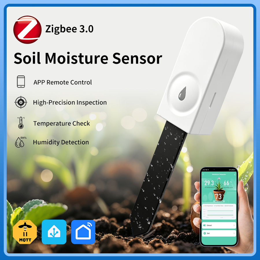 Zigbee 3.0 Smart Soil Moisture - đánh giá và giá Tuya Zigbee Soil Moisture Temperature Sensor