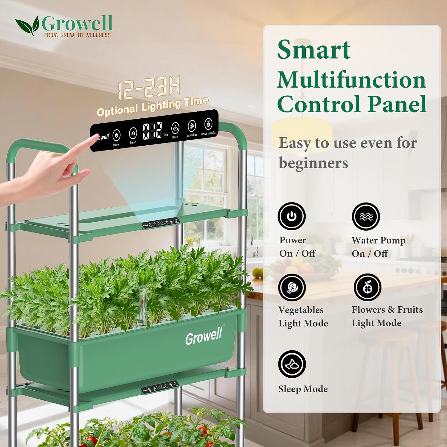 54 Pods Vertical Indoor Herb G - đánh giá và giá Indoor Herb Garden Grow Light Smart Kit