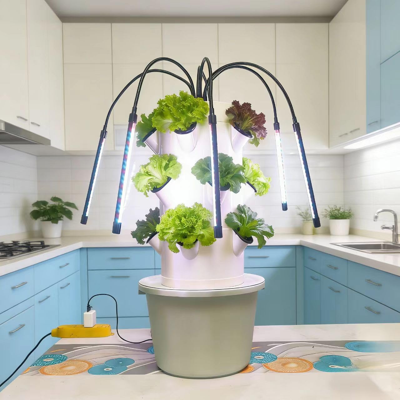 Vertical Hydroponic Growing Sy - đánh giá và giá Indoor Herb Garden Grow Light Smart Kit