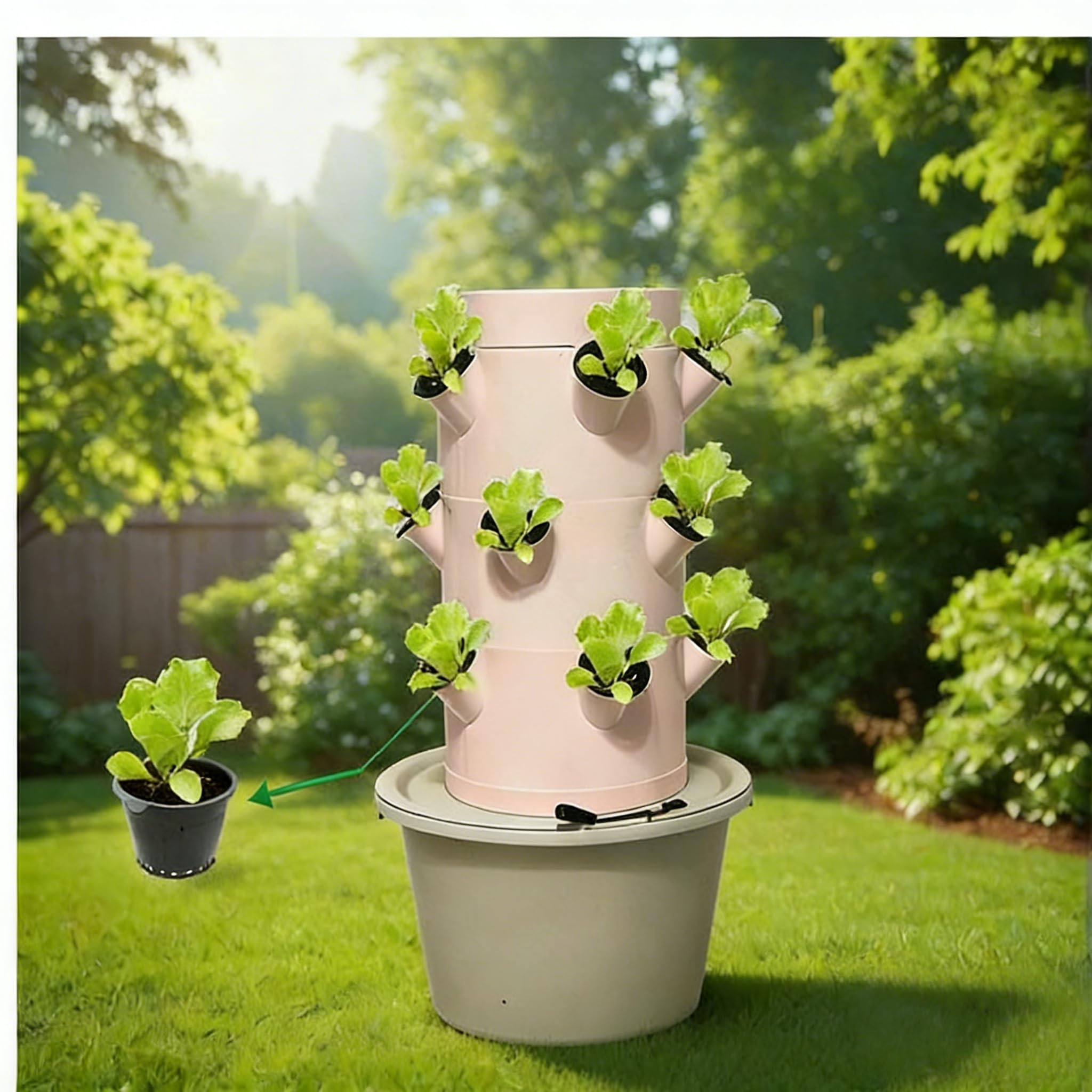Vertical Hydroponic Growing Sy - đánh giá và giá Indoor Herb Garden Grow Light Smart Kit