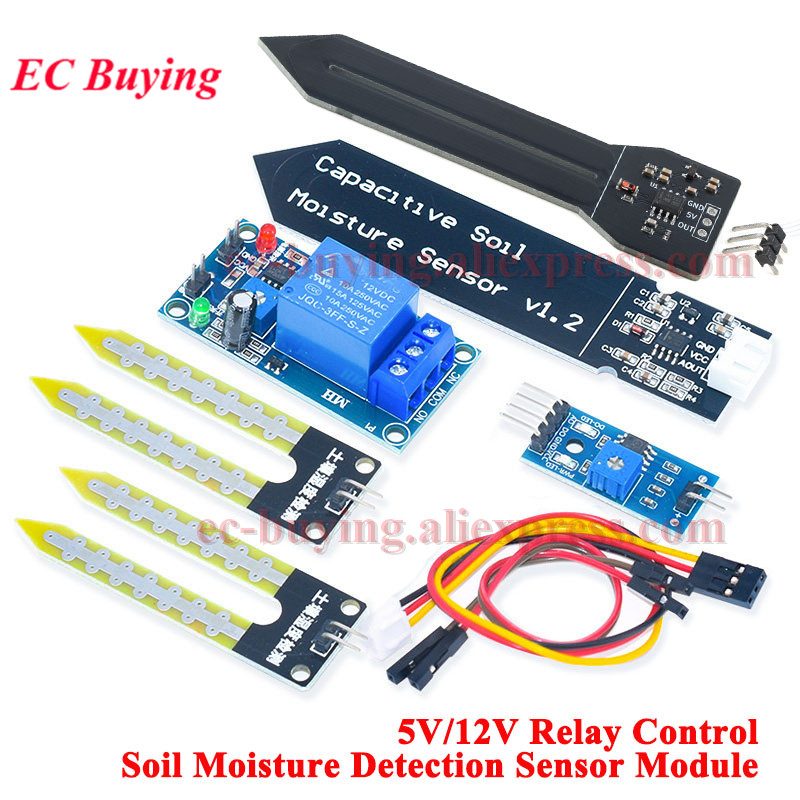 Capacitive Soil Moisture Senso - đánh giá và giá Soil Moisture Sensor Relay Module Arduino