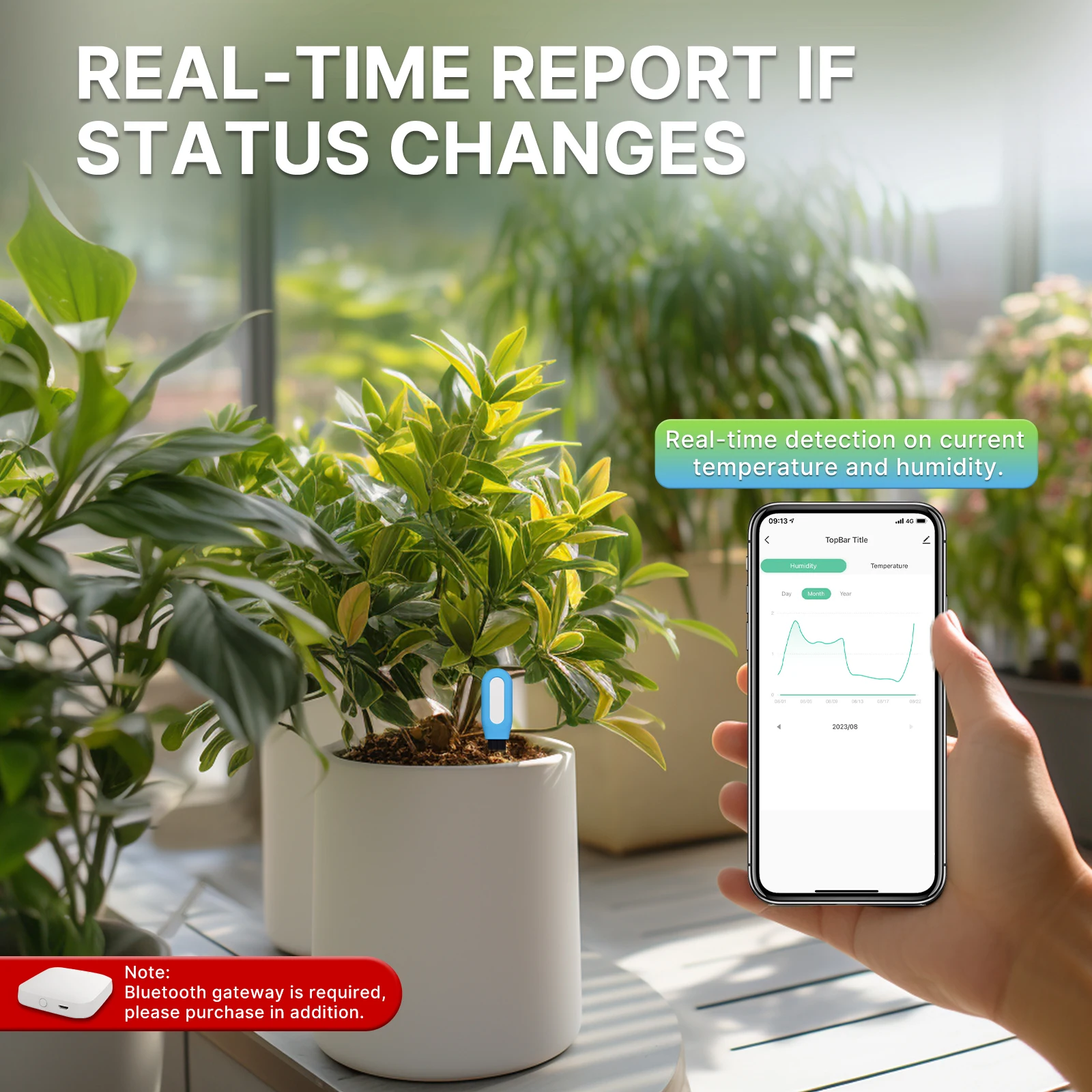 MOES Smart Bluetooth Soil Test - đánh giá và giá Smart Plant Sensor Soil Moisture Meter