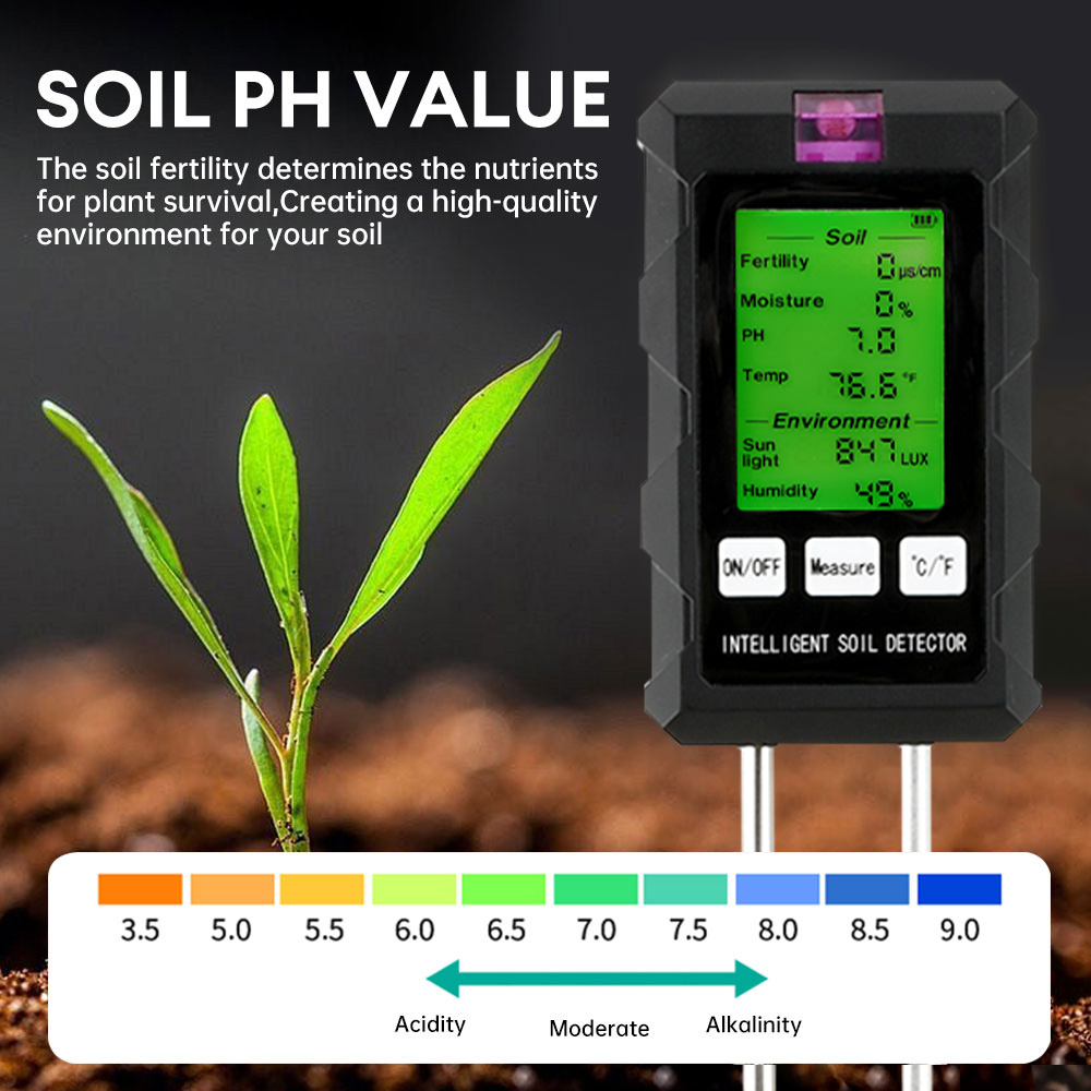 6-in-1 Soil Tester Meter Soil  - đánh giá và giá Soil Ph Meter 3 In 1 Moisture Sunlight