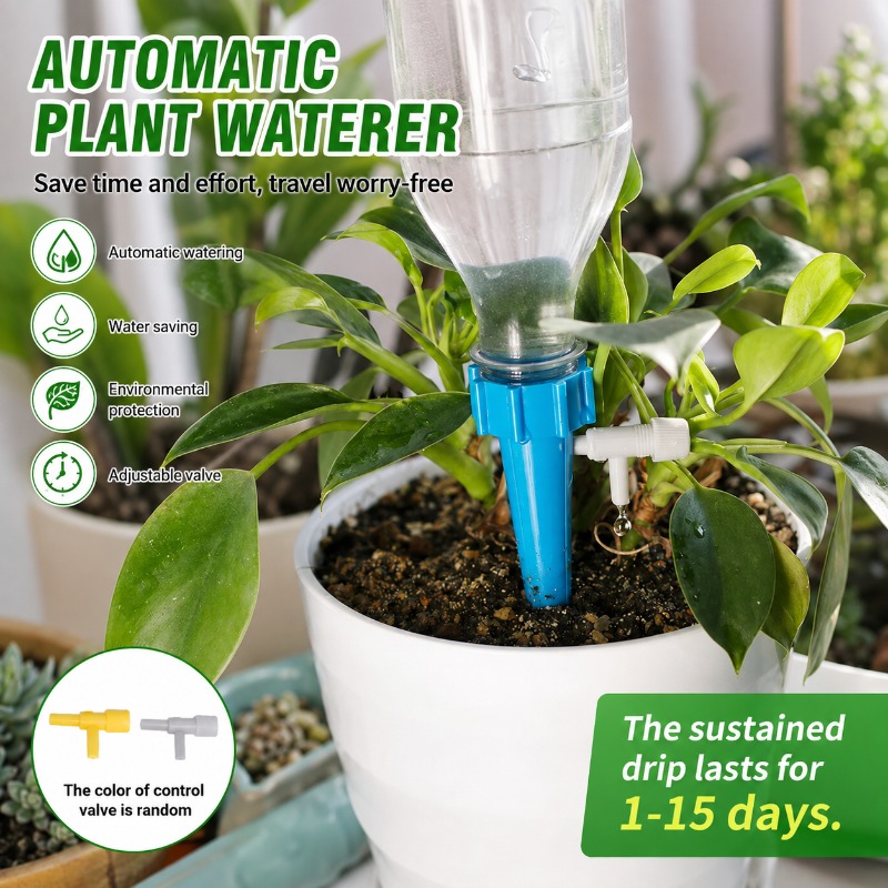 10/40pcs Auto Adjustable Drip  - đánh giá và giá Automatic Plant Watering Spikes Drip Kit