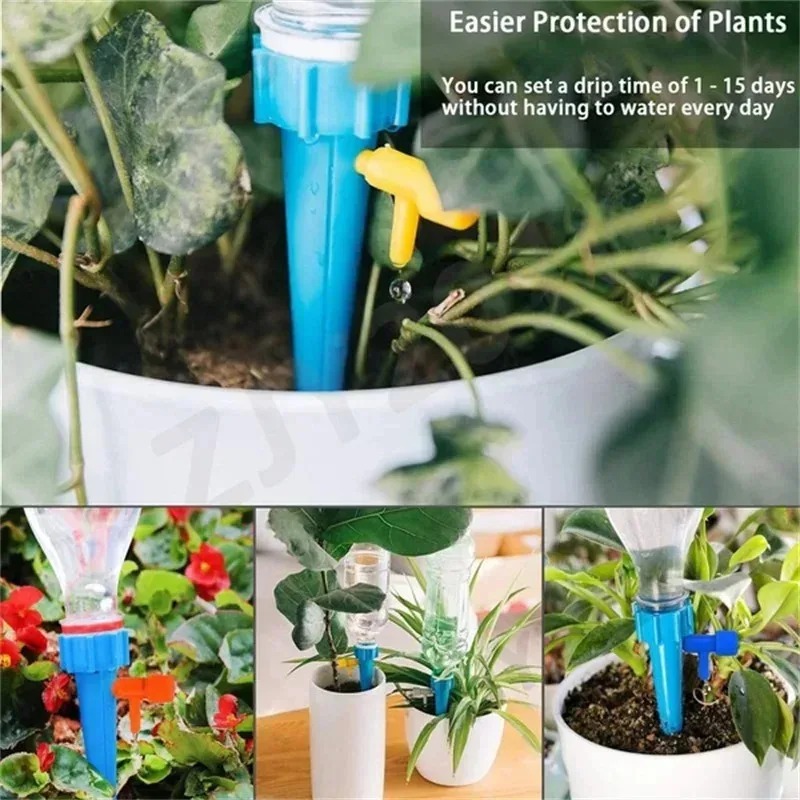 10/40pcs Auto Adjustable Drip  - đánh giá và giá Automatic Plant Watering Spikes Drip Kit