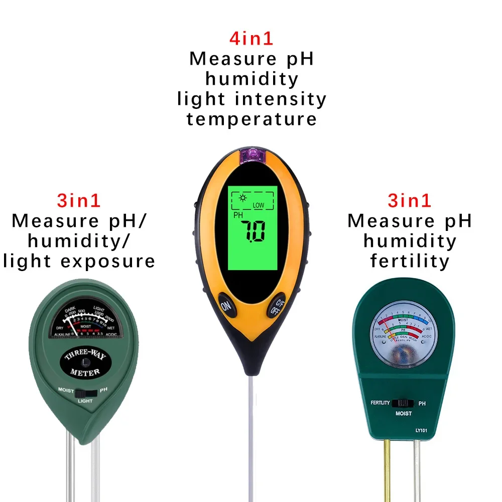 4 in 1 3 in 1 Soil Moisture Me - đánh giá và giá Soil Ph Meter 3 In 1 Moisture Sunlight