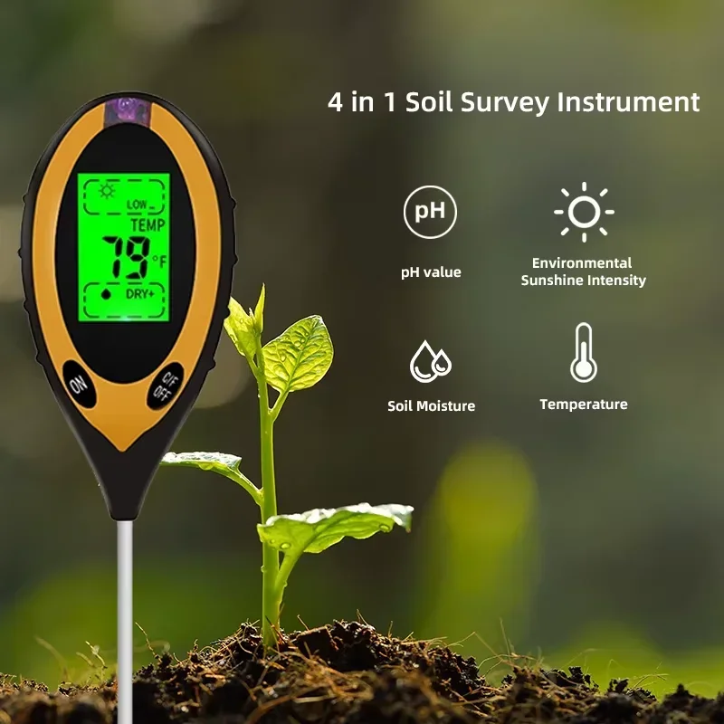 3/4/ in 1 Soil PH Meter Soil T - đánh giá và giá Soil Ph Meter 3 In 1 Moisture Sunlight