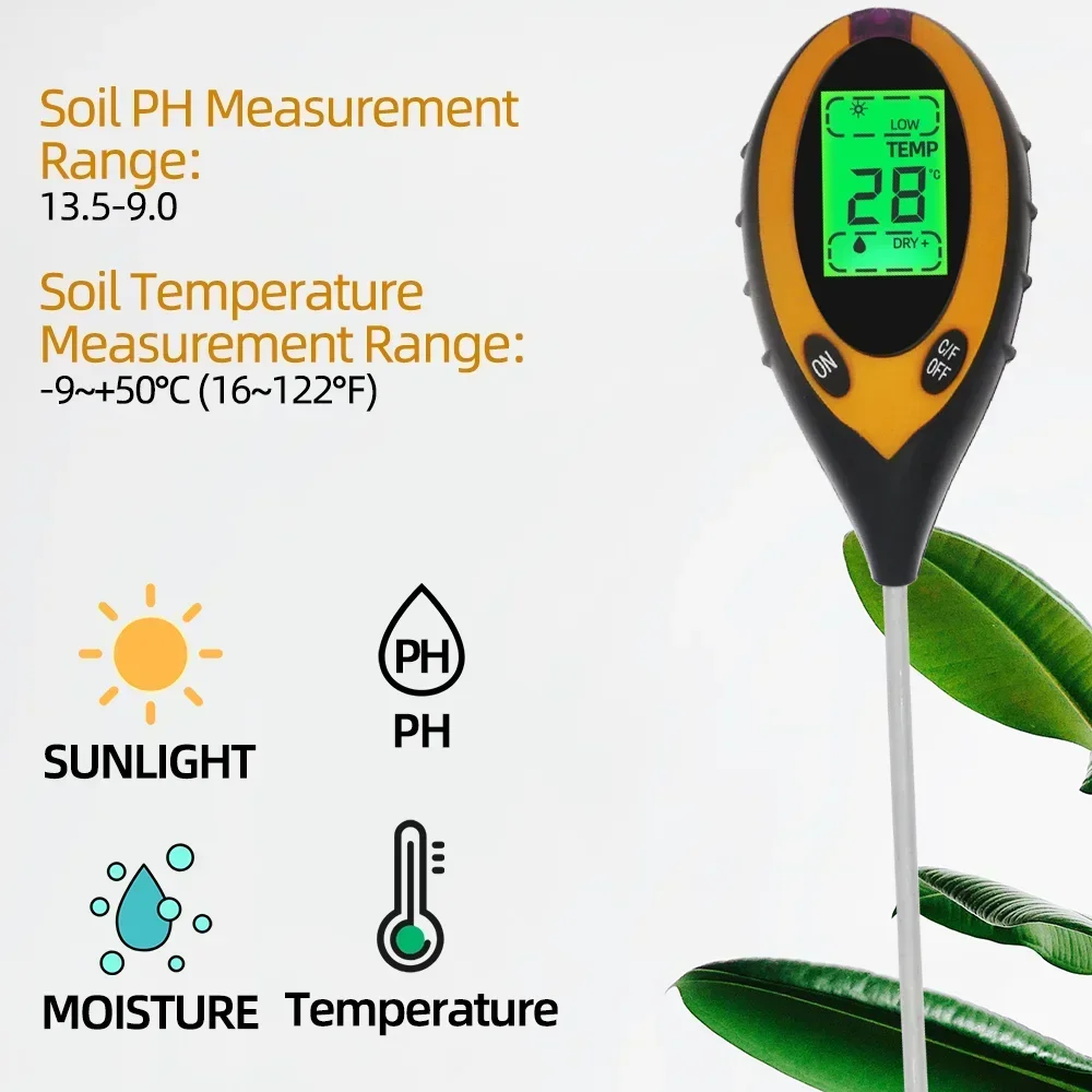 3/4/ in 1 Soil PH Meter Soil T - đánh giá và giá Soil Ph Meter 3 In 1 Moisture Sunlight
