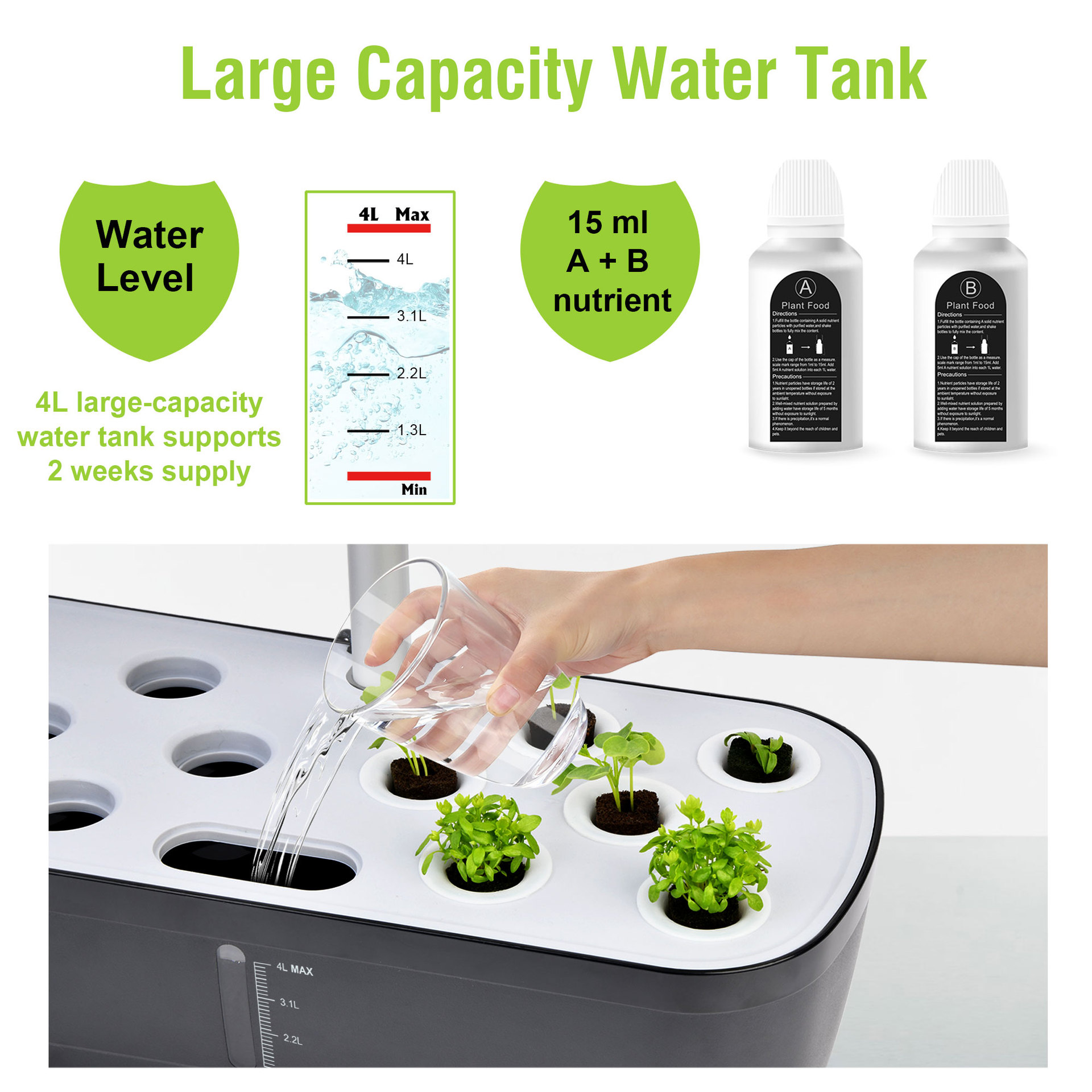 Hydroponic Growing System Indo - đánh giá và giá Indoor Herb Garden Grow Light Smart Kit