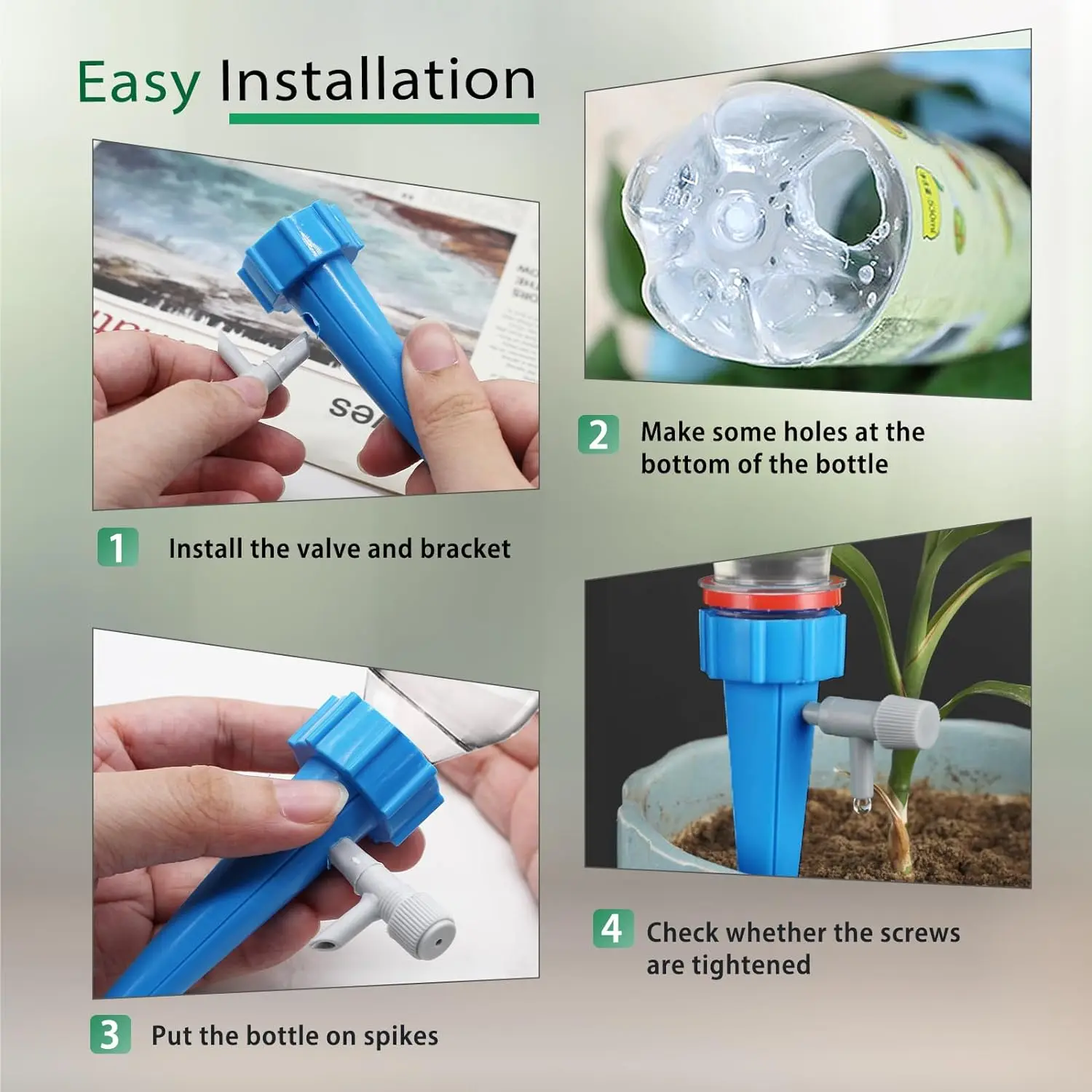 Automatic Drip Irrigation Syst - đánh giá và giá Automatic Plant Watering Spikes Drip Kit