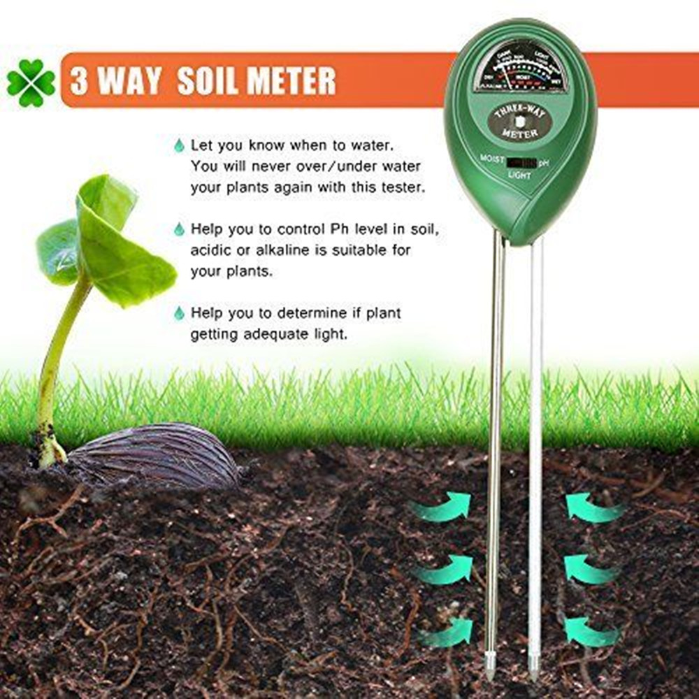 3 in 1 Soil PH Meter Sunlight  - đánh giá và giá Soil Ph Meter 3 In 1 Moisture Sunlight