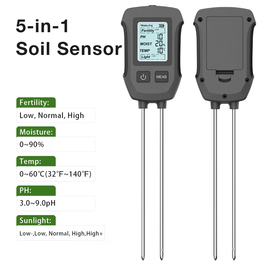 3/5‑in‑1 Multifunctional Soil  - đánh giá và giá Soil Ph Meter 3 In 1 Moisture Sunlight