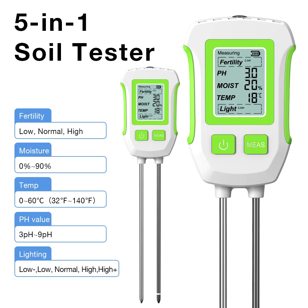 3/5‑in‑1 Multifunctional Soil  - đánh giá và giá Soil Ph Meter 3 In 1 Moisture Sunlight