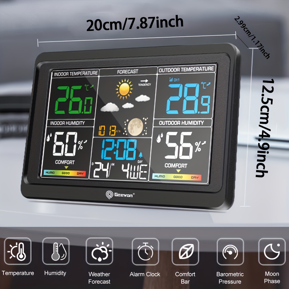 Geevon Digital Weather Station - đánh giá và giá Wireless Weather Station Indoor Outdoor