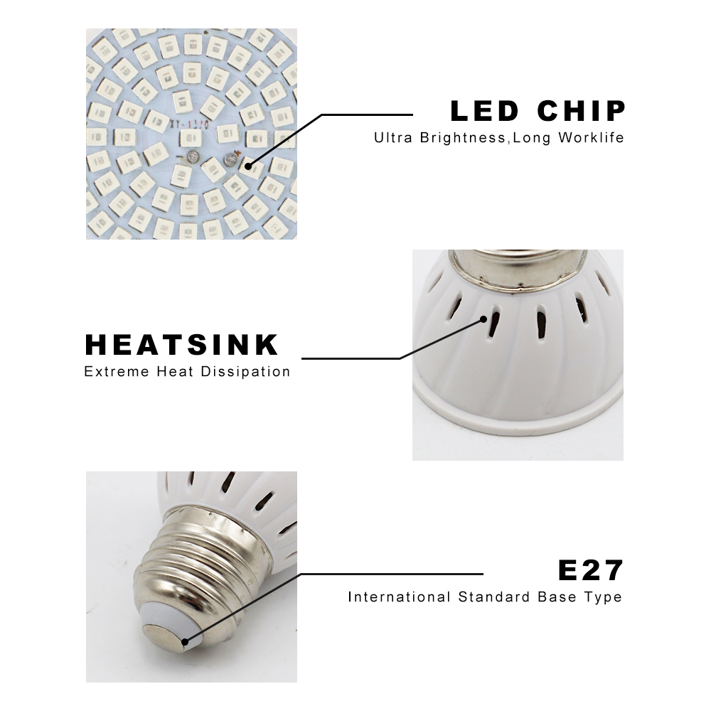 E27 LED Vật Có Phát Triển Bóng - đánh giá và giá Plant Grow Light Full Spectrum Clip On