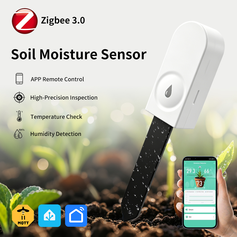 Tuya Zigbee3.0 Soil Moisture S - đánh giá và giá Tuya Zigbee Soil Moisture Temperature Sensor