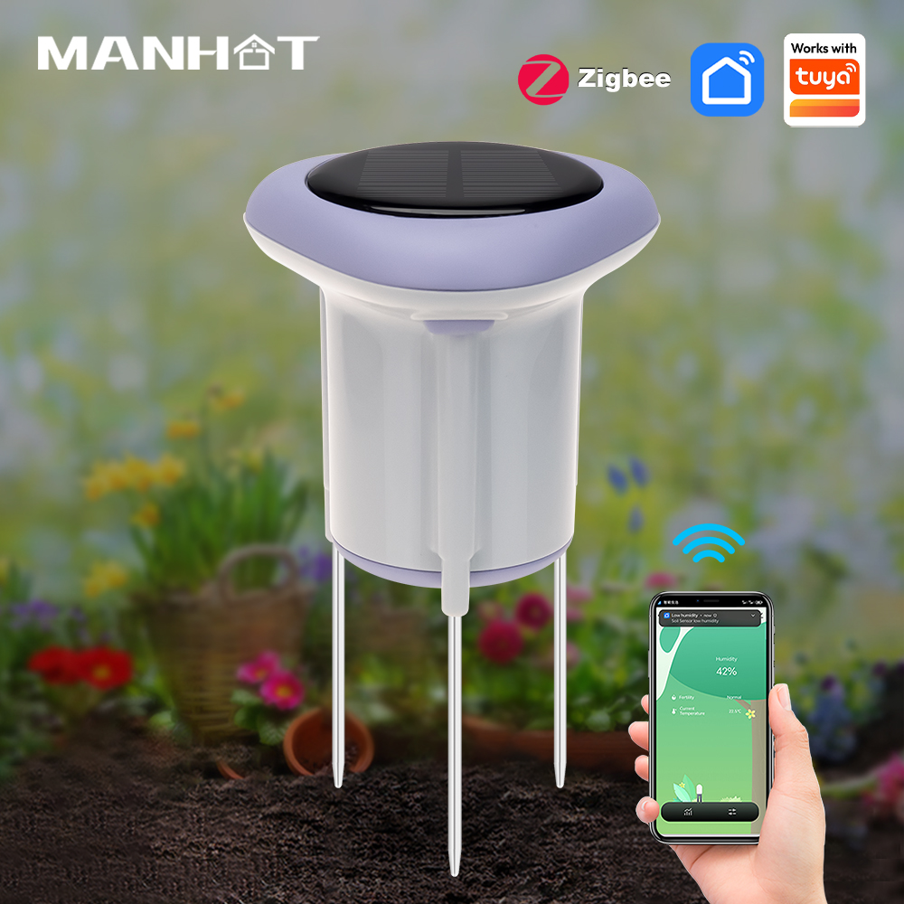 Manhot Zigbee Smart Solar Soil - đánh giá và giá Smart Plant Sensor Soil Moisture Meter