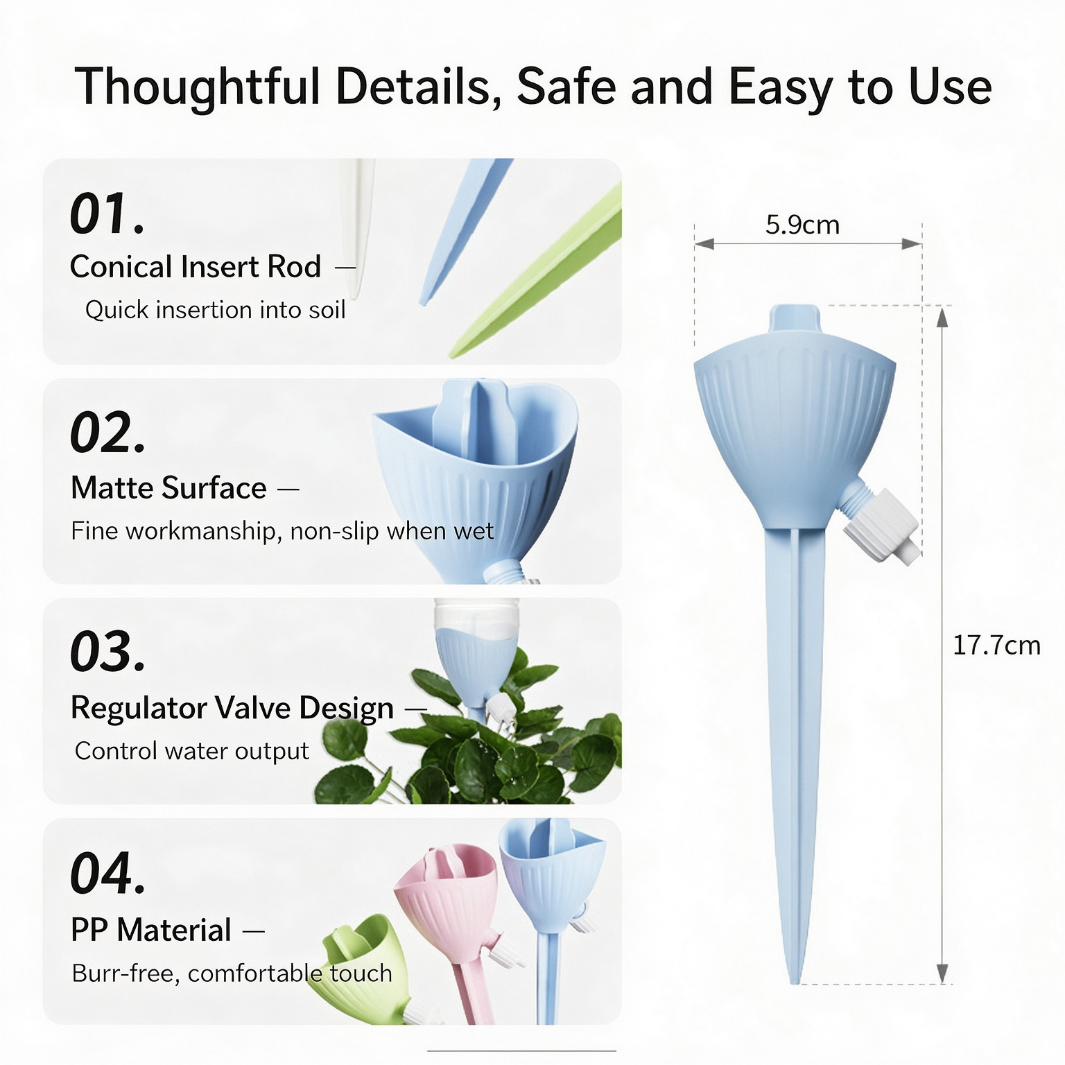 Adjustable Plant Watering Devi - đánh giá và giá Automatic Plant Watering Spikes Drip Kit