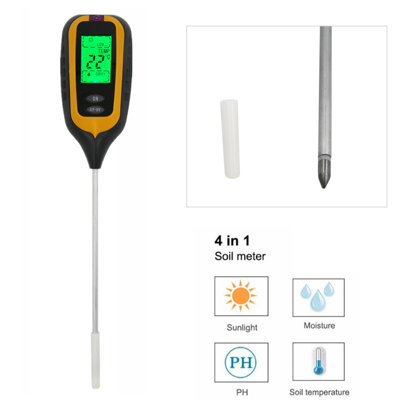3/4 Trong 1 Kỹ Thuật Số Máy Đo - đánh giá và giá Soil Ph Meter 3 In 1 Moisture Sunlight