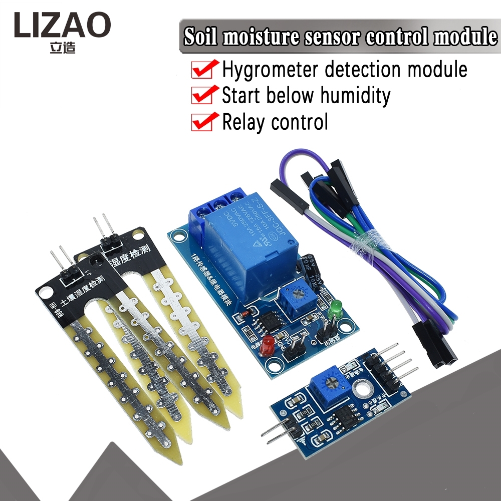 LIZAO Soil Moisture Sensor Con - đánh giá và giá Soil Moisture Sensor Relay Module Arduino
