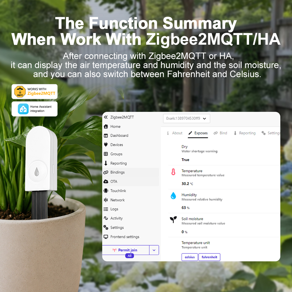 Zigbee3.0 Smart Soil Tester Hu - đánh giá và giá Smart Plant Sensor Soil Moisture Meter