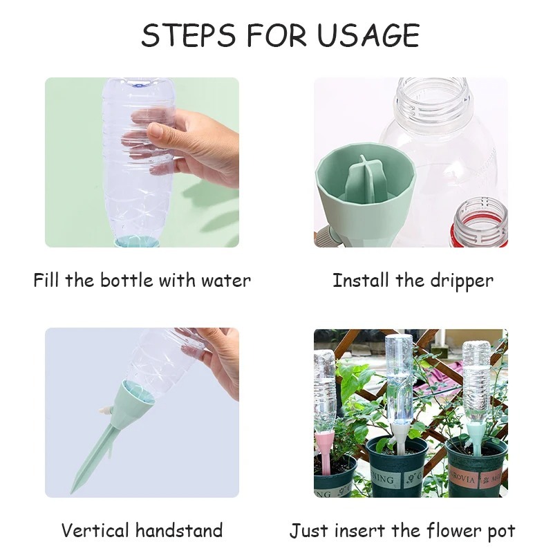 3Pcs Automatic Self Watering S - đánh giá và giá Automatic Plant Watering Spikes Drip Kit