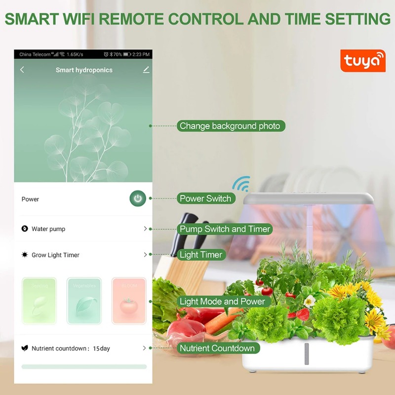 Tuya Wifi Hydoponics Growing S - đánh giá và giá Indoor Herb Garden Grow Light Smart Kit