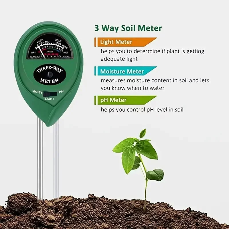 3 In 1 Moisture Sunlight PH Me - đánh giá và giá Soil Ph Meter 3 In 1 Moisture Sunlight