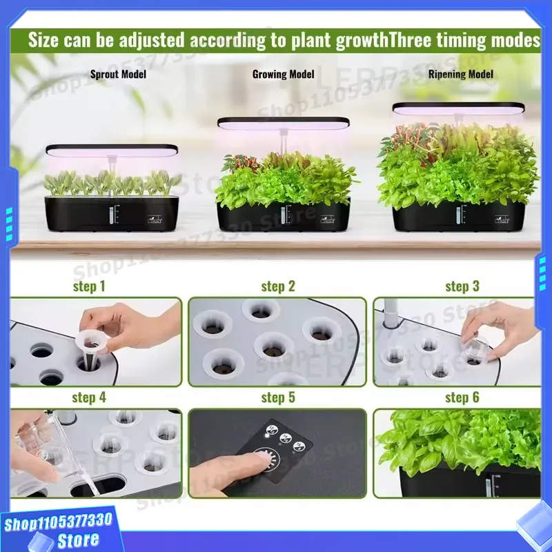 Smart Hydroponic Growing Syste - đánh giá và giá Indoor Herb Garden Grow Light Smart Kit