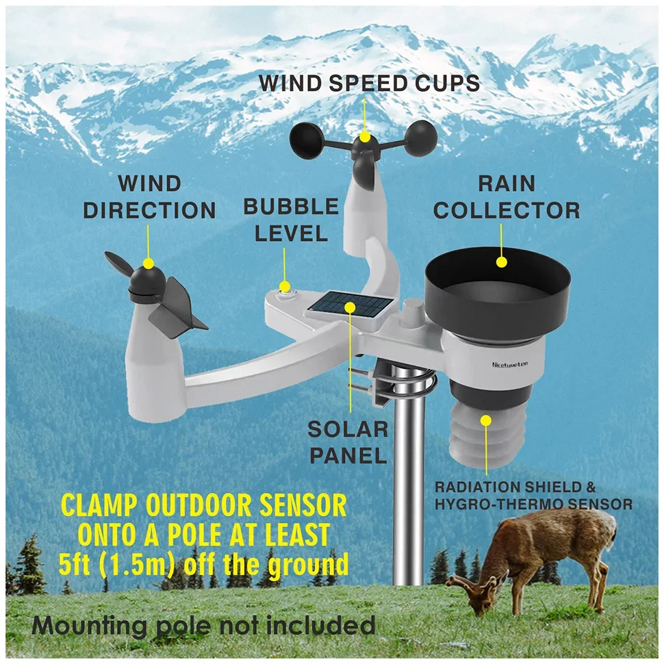 Outdoor Wind Speed Rainfall Wi - đánh giá và giá Wireless Weather Station Indoor Outdoor