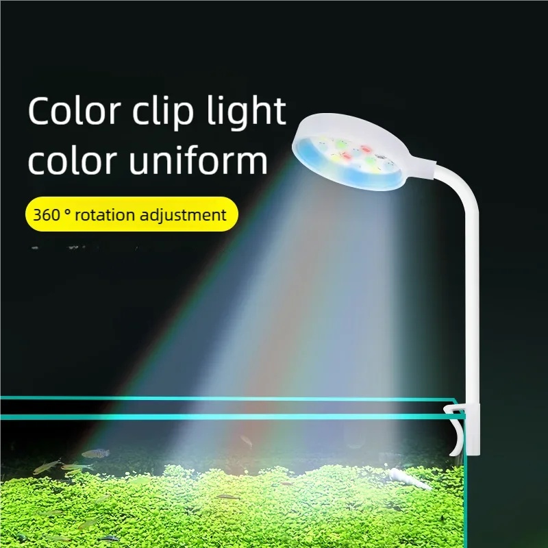 3W LED Clip-On Aquarium Light  - đánh giá và giá Plant Grow Light Full Spectrum Clip On