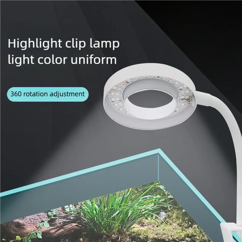 3W LED Clip-On Aquarium Light  - đánh giá và giá Plant Grow Light Full Spectrum Clip On