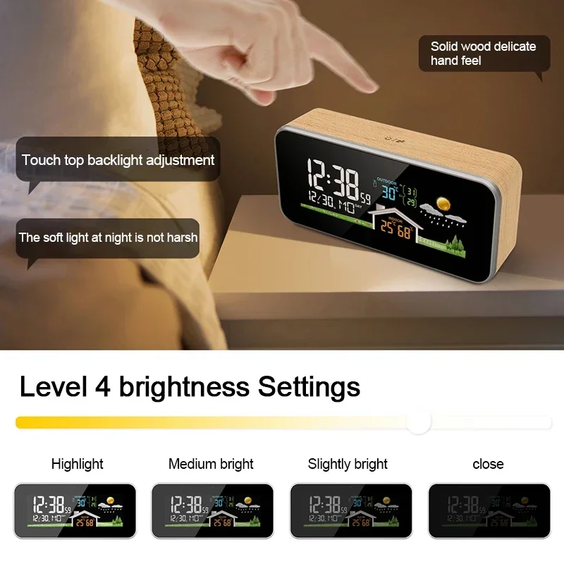 Wooden Wireless Weather Statio - đánh giá và giá Wireless Weather Station Indoor Outdoor