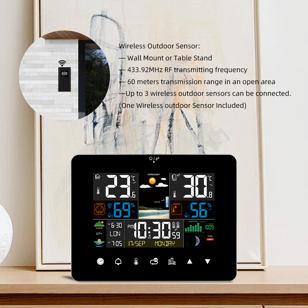 Multifunctional Weather Statio - đánh giá và giá Wireless Weather Station Indoor Outdoor