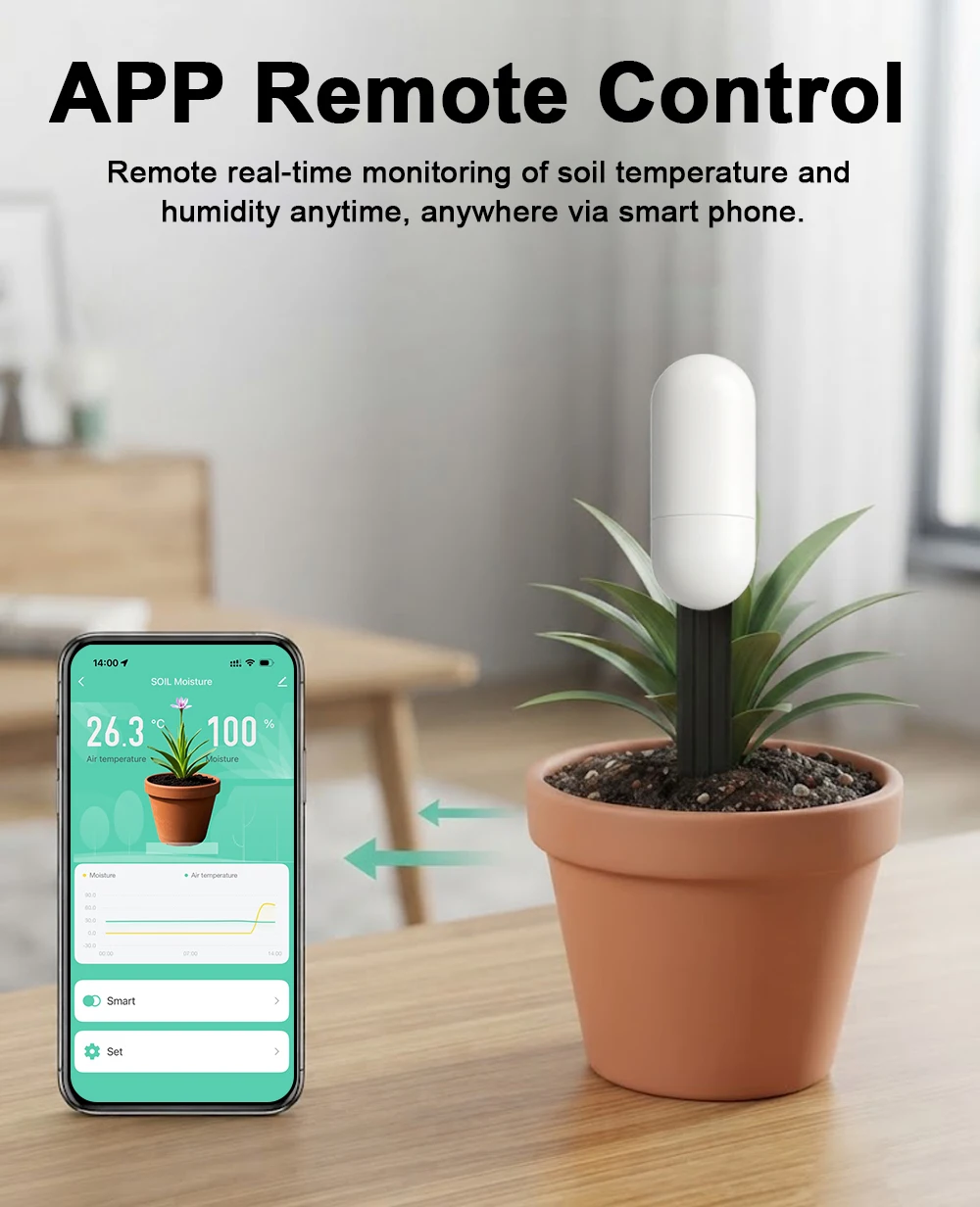 Tuya Zigbee Temperature Humidi - đánh giá và giá Tuya Zigbee Soil Moisture Temperature Sensor
