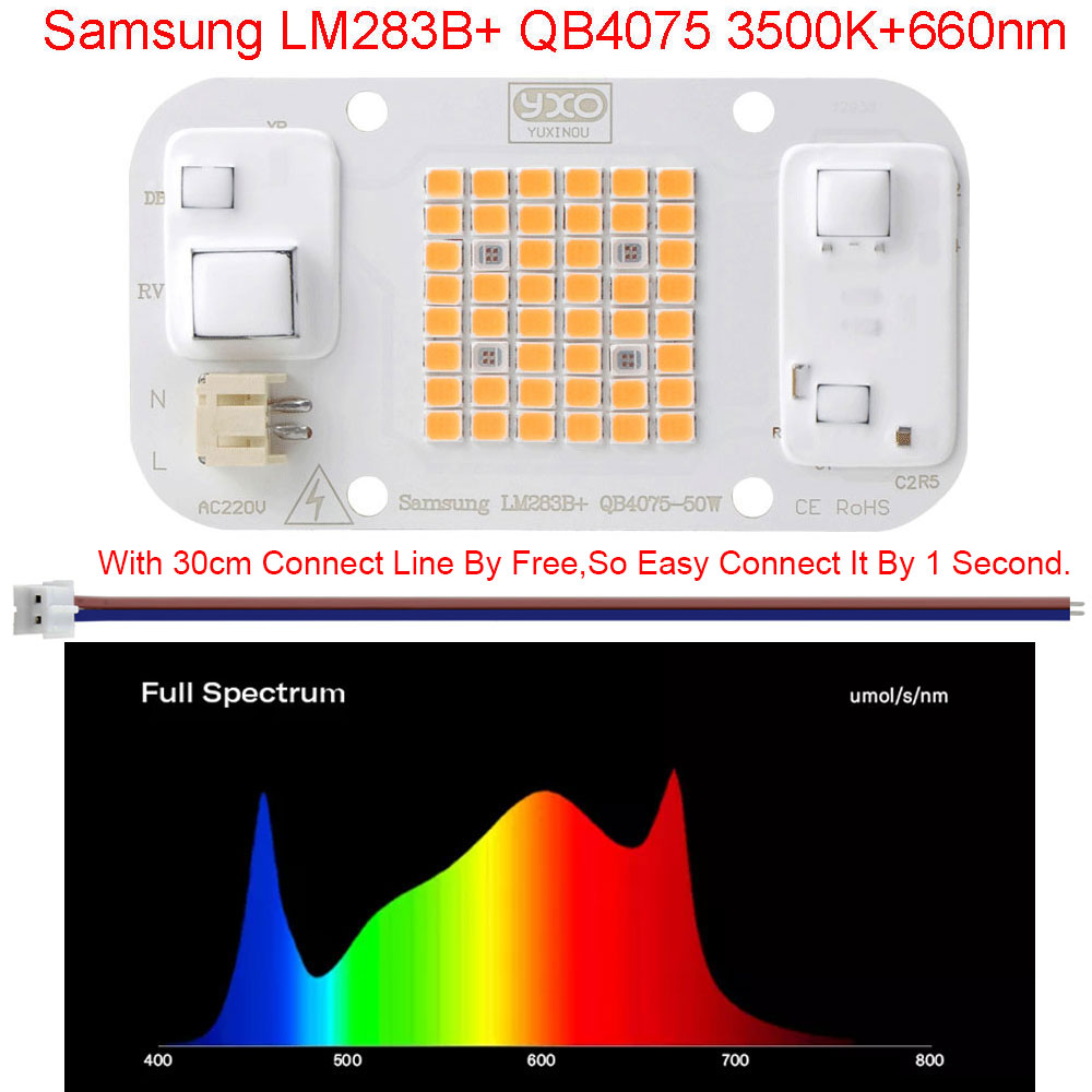 Chip đèn LED trồng cây Quantum - đánh giá và giá Plant Grow Light Full Spectrum Clip On